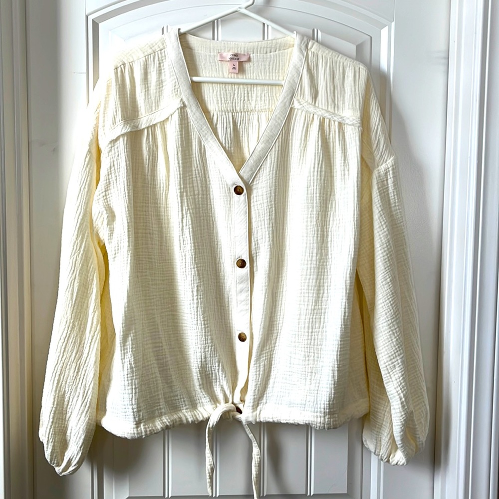 Cream blouse